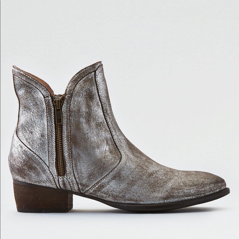 Seychelles Lucky Penny Bootie in Brushed Silver